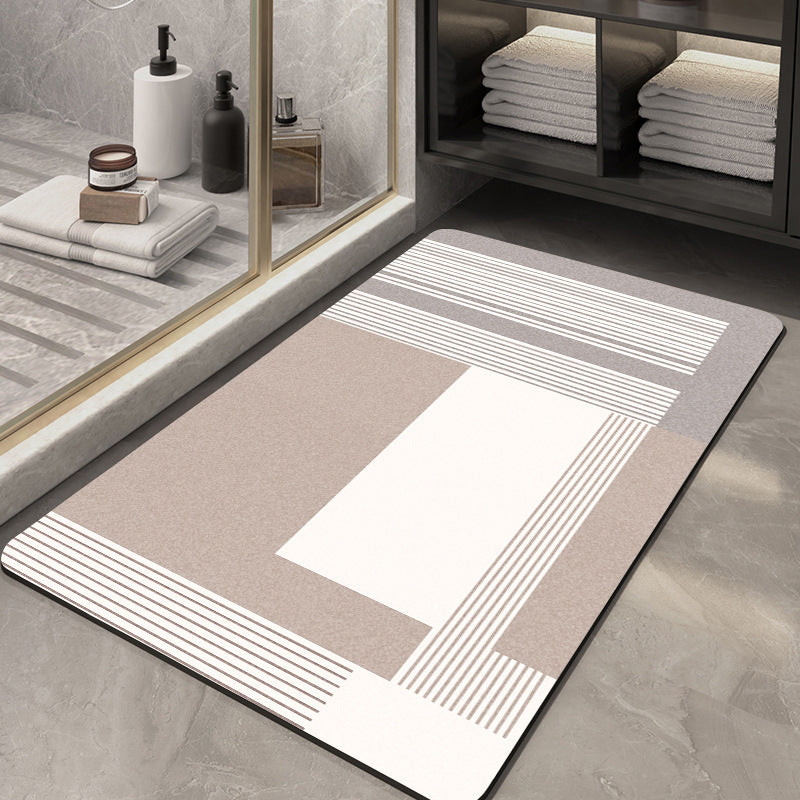 Textured Abstract Design Bath Mat Kalsten