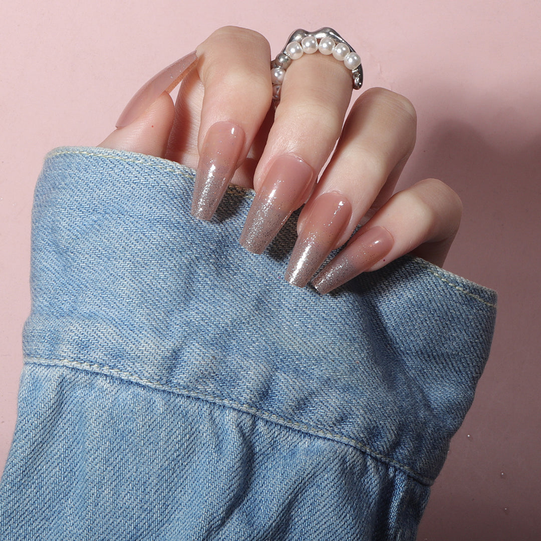 Glamorous Glitter Gradient Stiletto Nails Kalsten