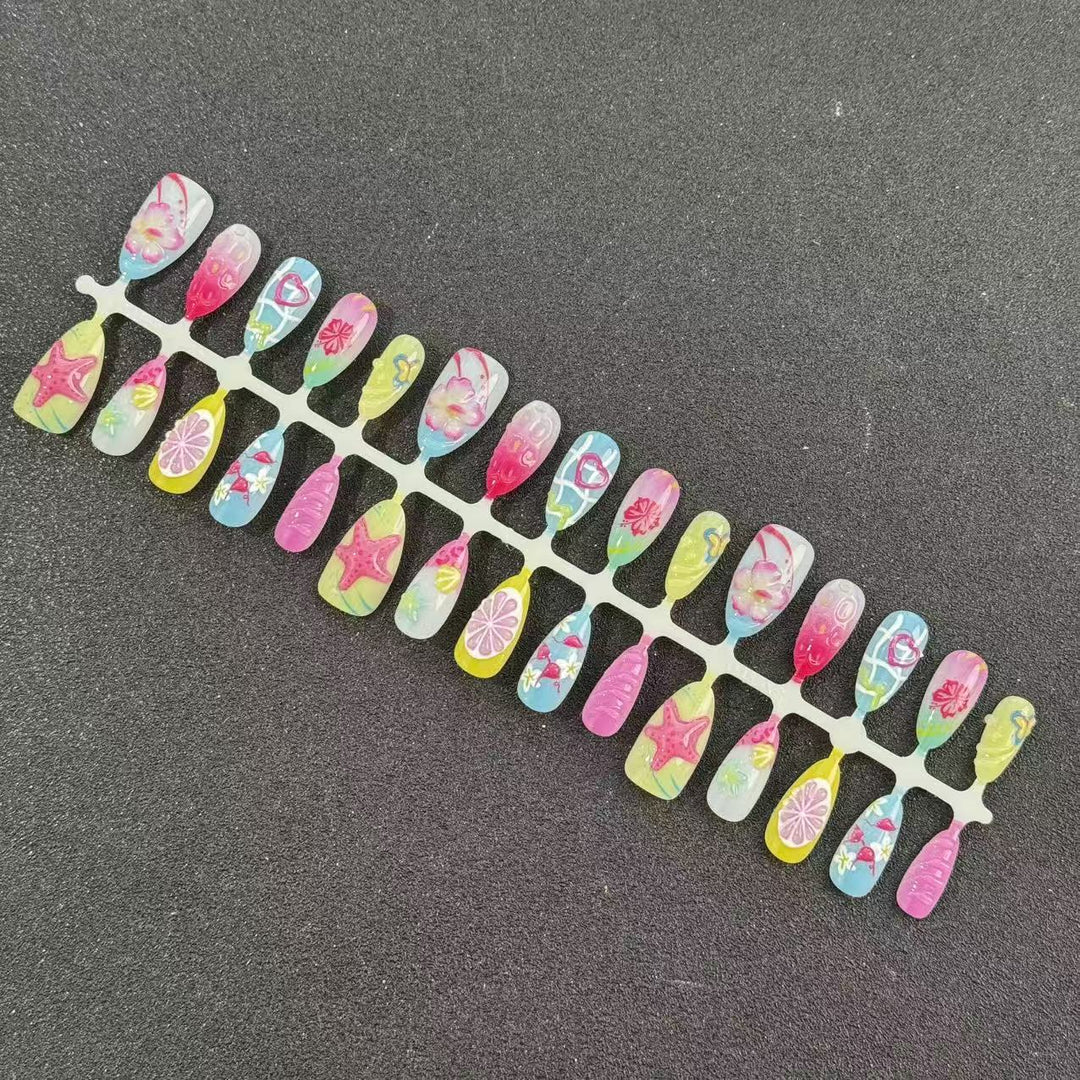 Artistic Themed Press-On Nail Tips Kalsten