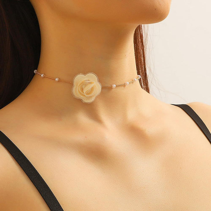 Floral Satin Cord Choker Kalsten