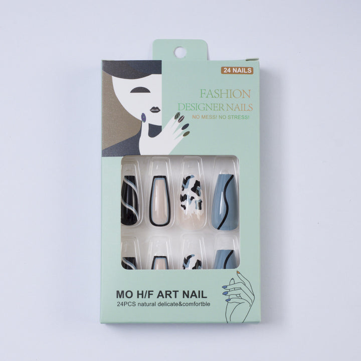 Artificial nails in modern animal pattern design Kalsten