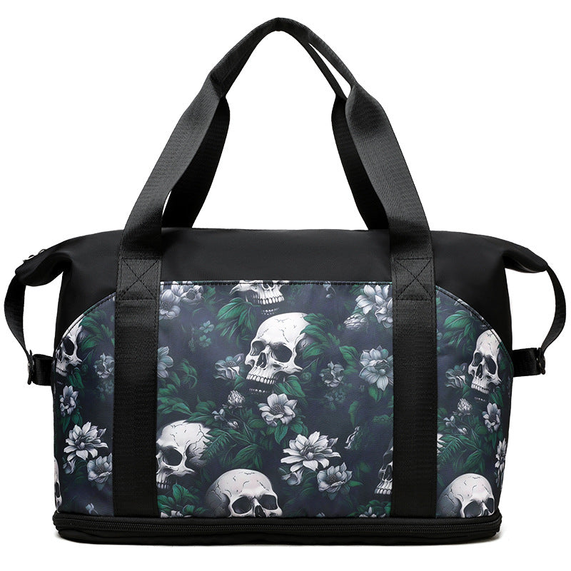 Artistic Skull Print Gym Duffel Bag Kalsten