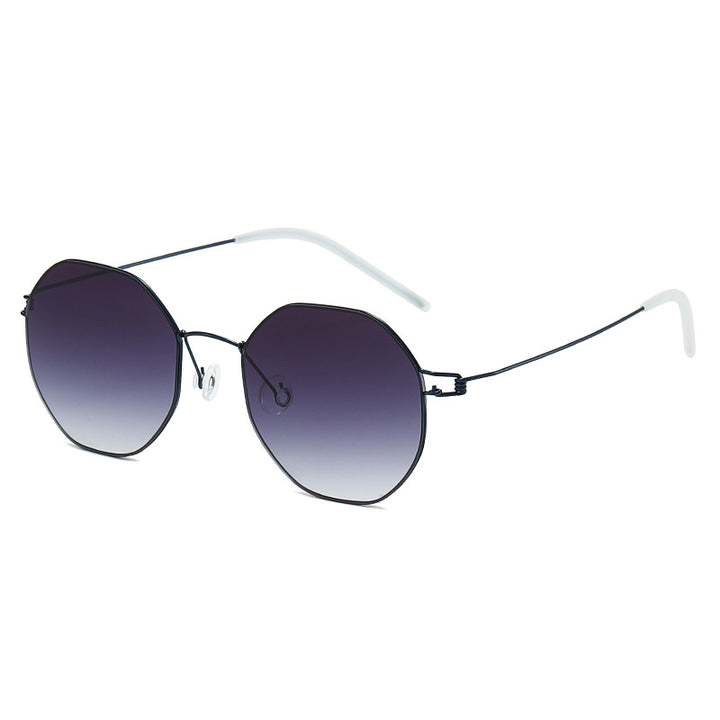 Women's geometric sunglasses with high-quality metal frame and mirrored lenses Kalsten