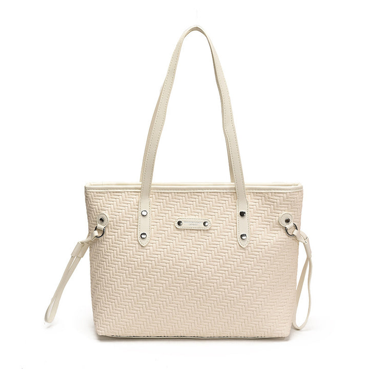 Textured Woven Tote Bag