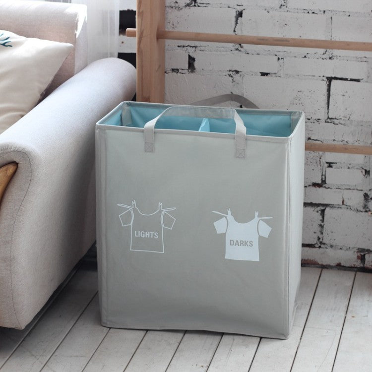 Laundry separator basket with handles and compartments Kalsten