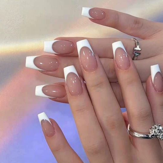 Elegant French Tip Pedicure Kalsten