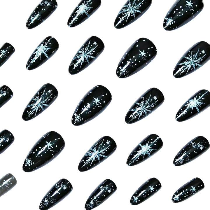 Glamorous Art Nails with Sparkling Star Design Kalsten
