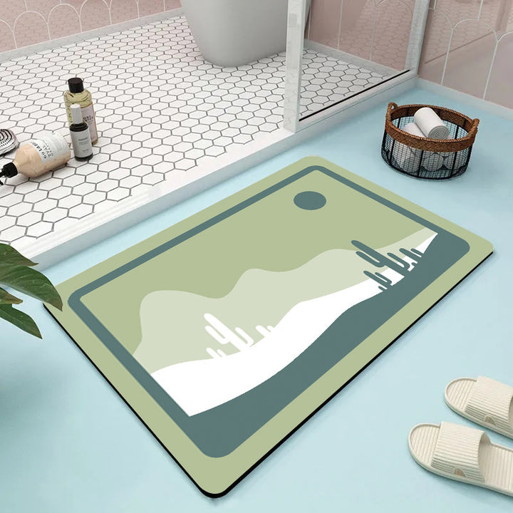 Modern Geometric Pattern Bath Mat