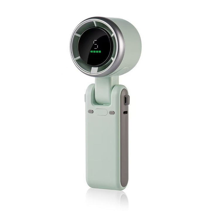 Unisex nan compact cordless hand fan with foldable head and digital battery display Kalsten