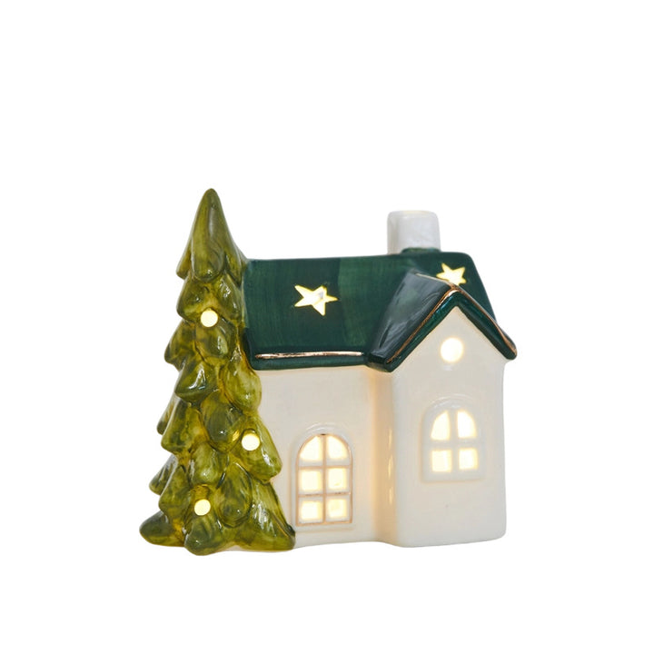 Ceramic Light-Up Decorative House Lantern