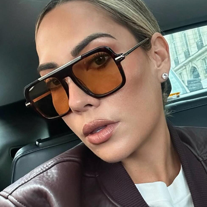 Women's square sunglasses with luxurious metal frame and sturdy lenses Kalsten