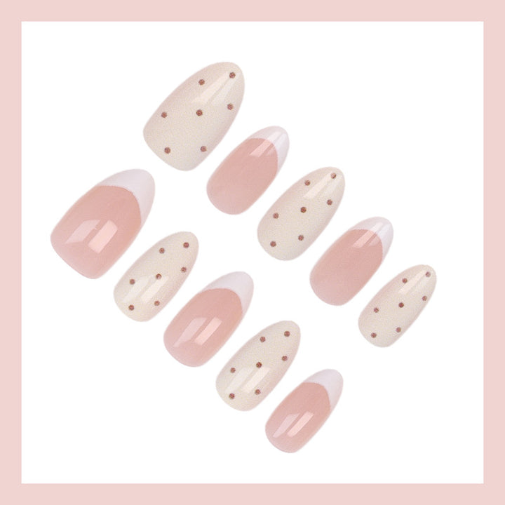 Artificial nails with elegant dots and glamorous accents Kalsten