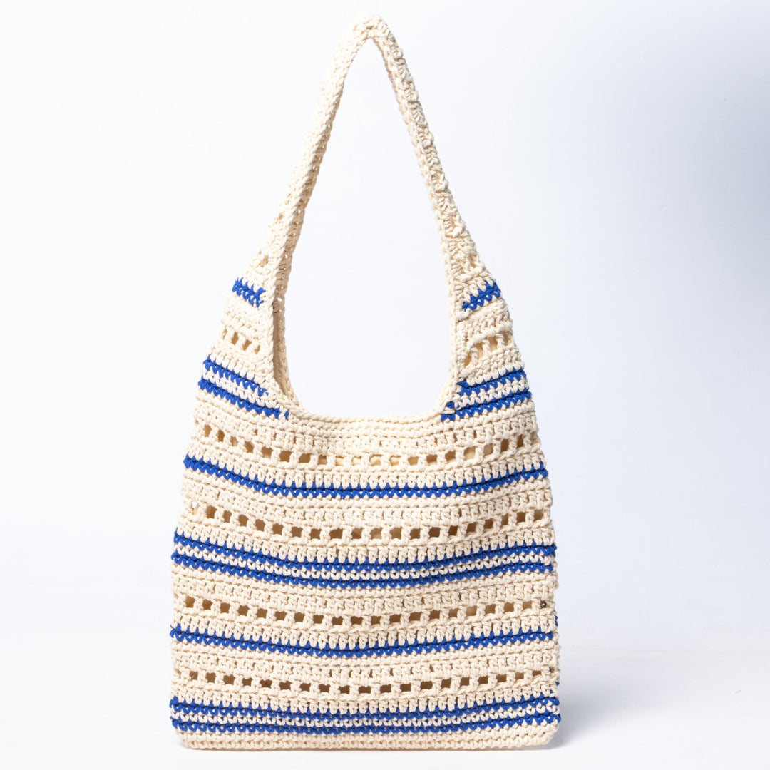 Macrame Beach Bag with Modern Structural Details Kalsten