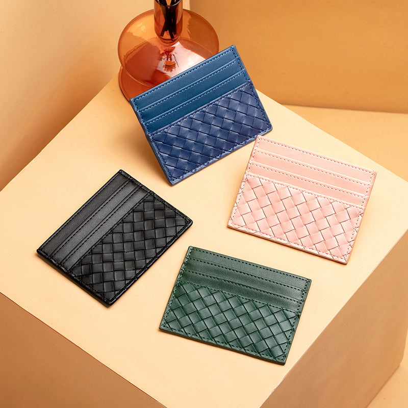 Woven Leather Card Holder Kalsten