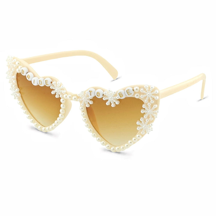Heart-Shaped Bridal Sunglasses with Pearl Accents Kalsten
