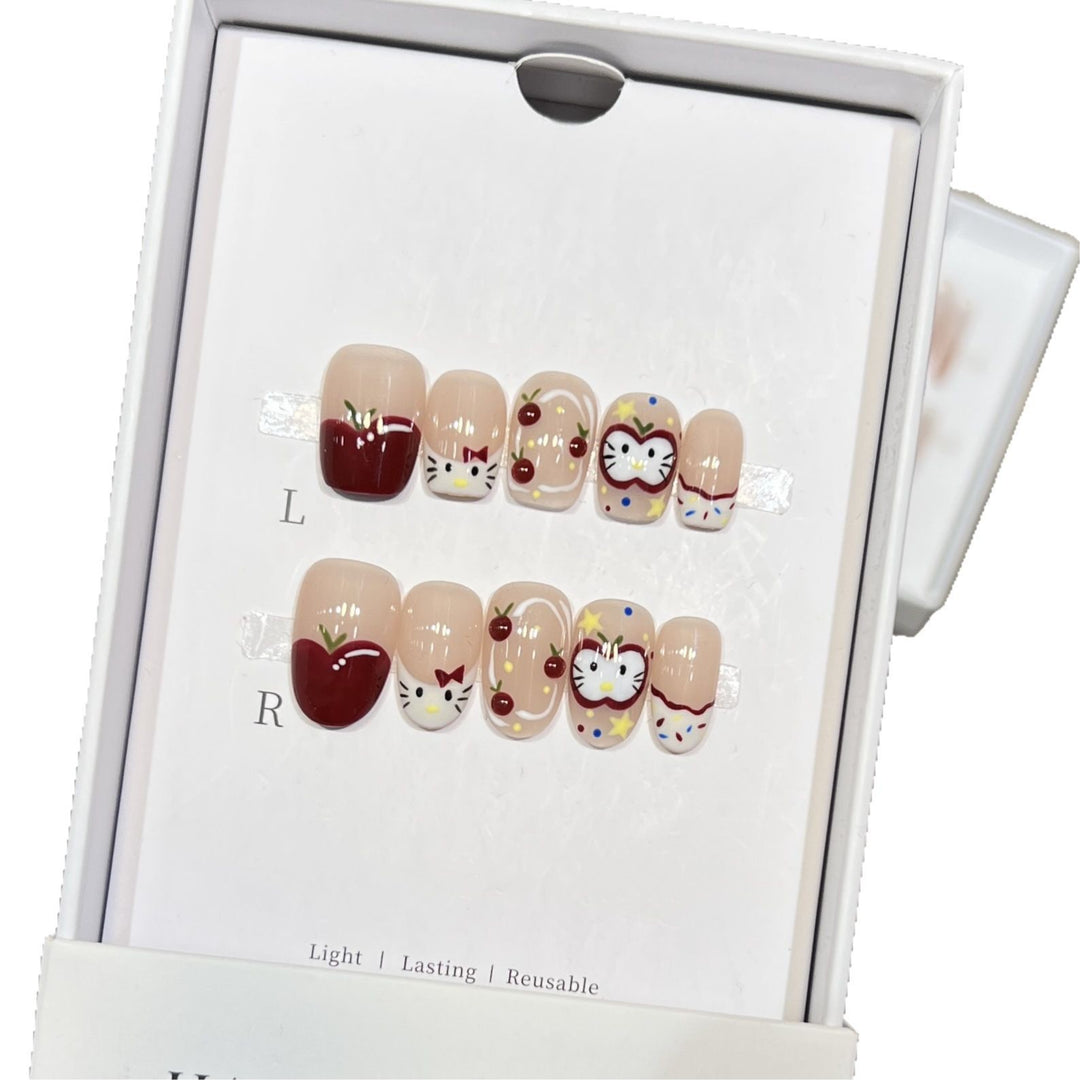 Artistic Character-Themed Press-On Nail Art Set Kalsten