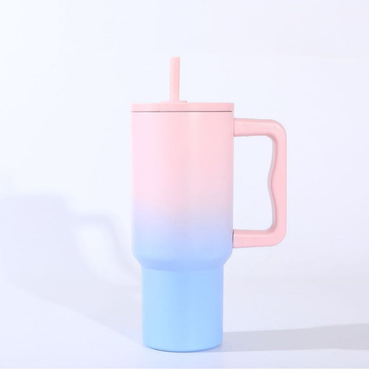 Ladies insulated mug with handle and straw Kalsten