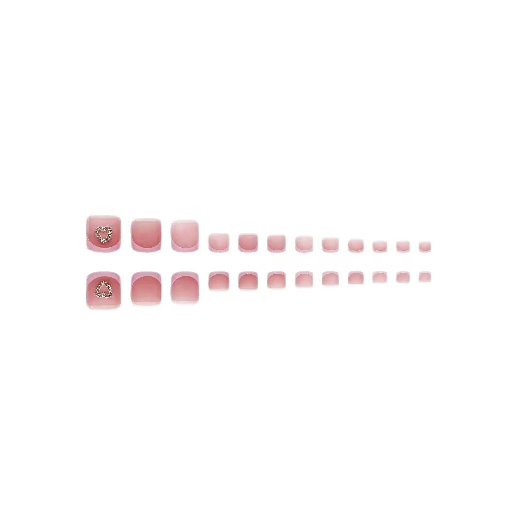 Decorative Press-On Nail Set with Rhinestone Accents Kalsten