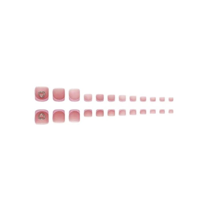 Decorative Press-On Nail Set with Rhinestone Accents Kalsten