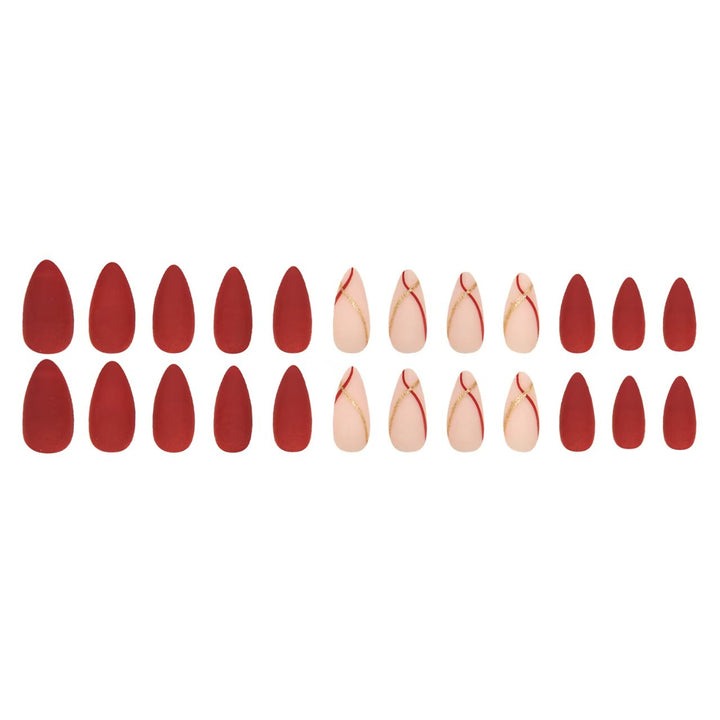 Premium Artificial Nails with Creative Matte Finish and Elegant Decorations Kalsten