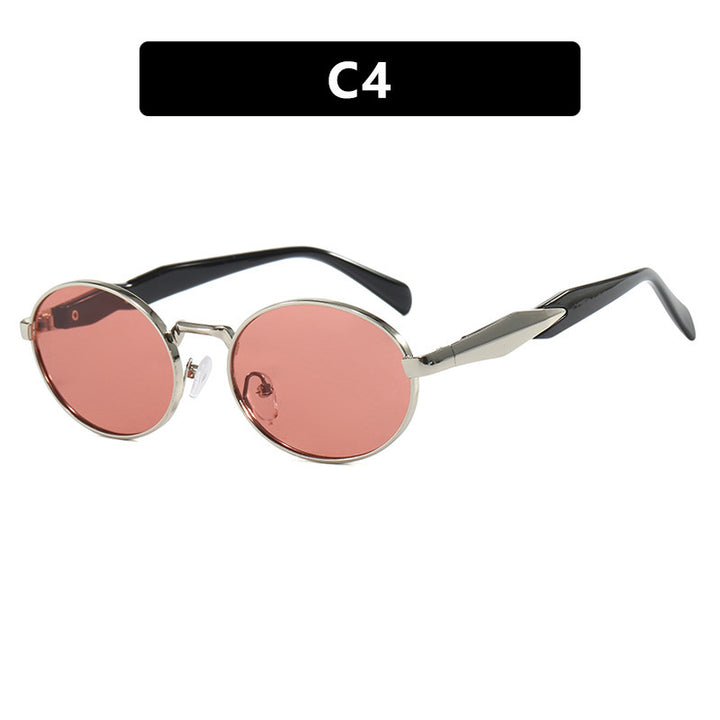 Women's fashionable sunglasses in elegant oval design with trendy accents Kalsten