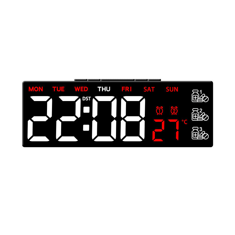 Digital LED desk clock with temperature and day of the week display Kalsten