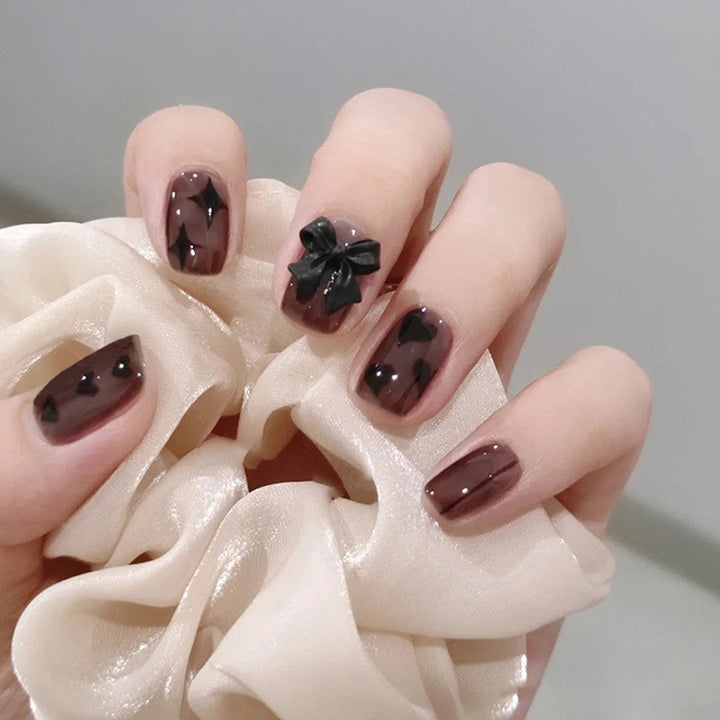 Artistic Nail Design Kit with Bow Accents