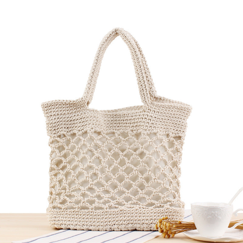 Net shopping bag made of hand-knotted natural material Kalsten