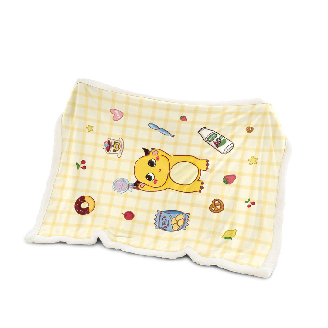 Soft Cartoon-Themed Fleece Blanket