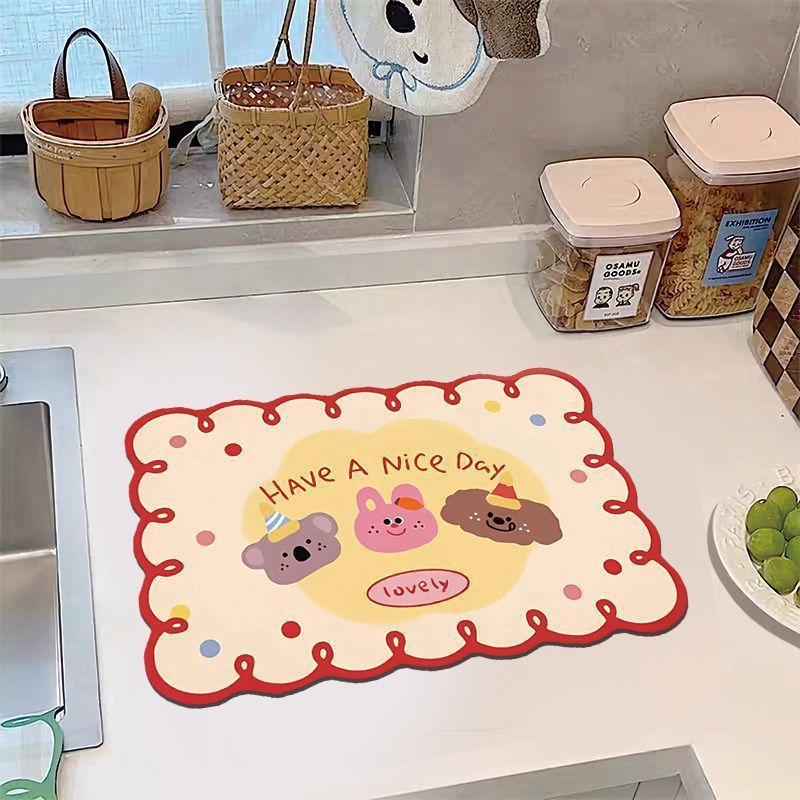 Playful Banana-Themed Kitchen Mat