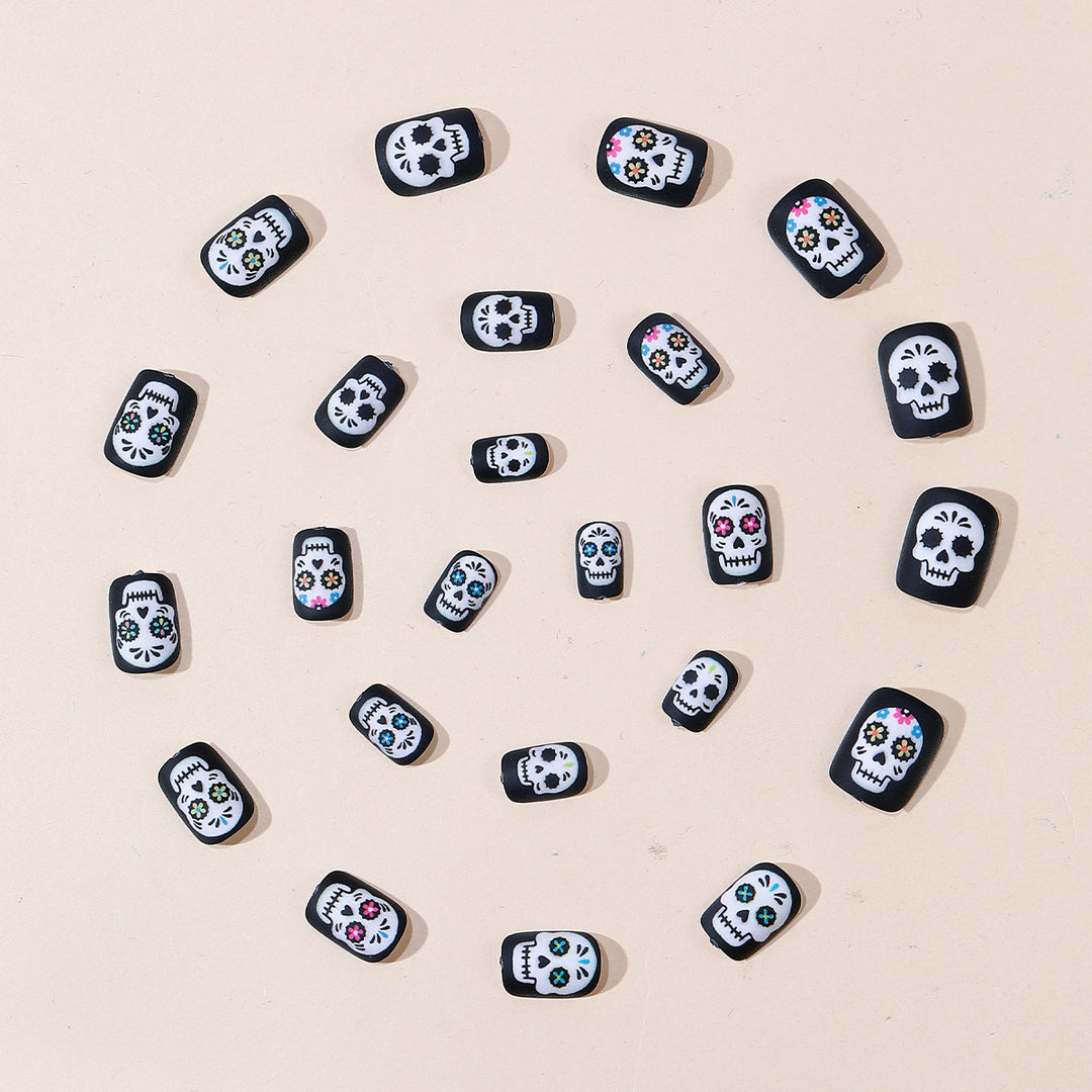 Artistic Skull Design Nail Art Kalsten