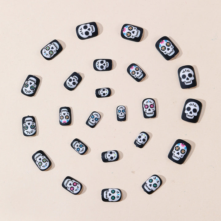 Artistic Skull Design Nail Art Kalsten