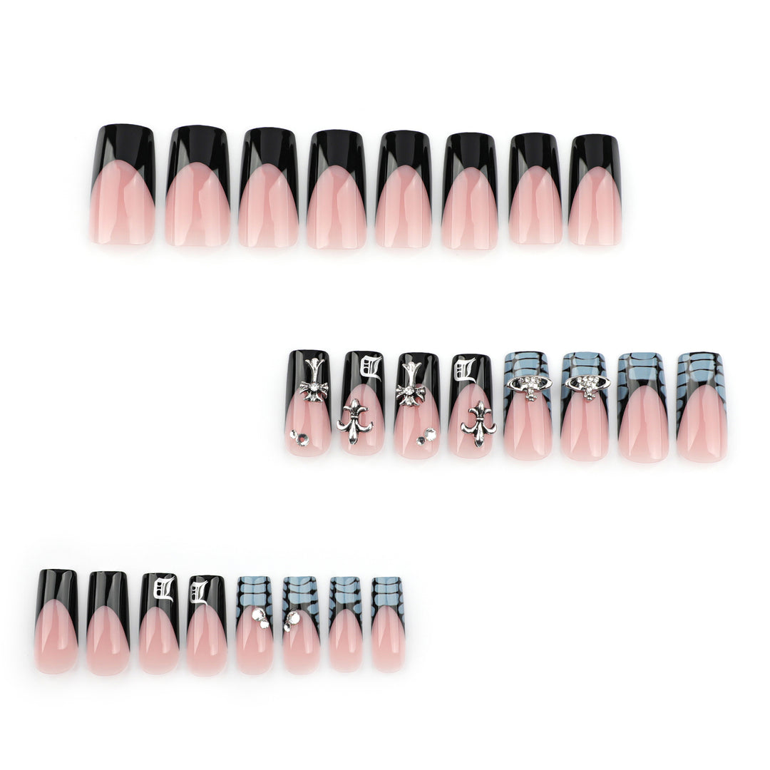 Artistic Nail Extensions with Decorative Design Kalsten
