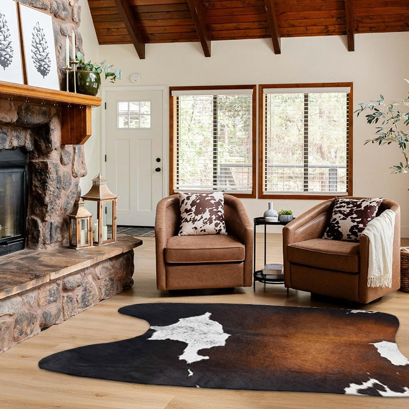 Rustic Hide-Shaped Area Rug Kalsten
