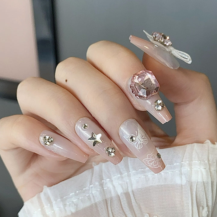 Themed Nail Art Press-On Nails with Cute Character and Bow Designs Kalsten