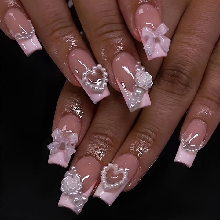 Acrylic nail set with luxurious crystal accents Kalsten