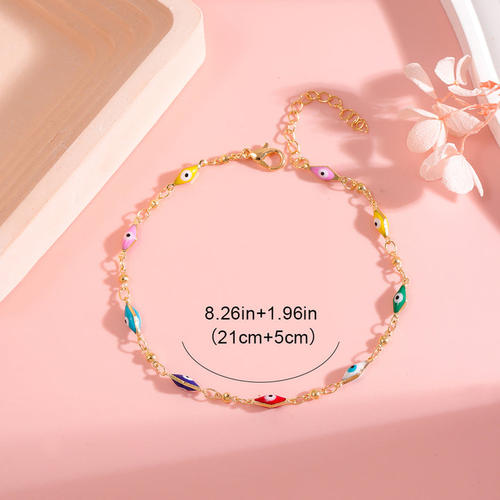 Colorful Evil Eye Charm Anklet Kalsten 1788164324