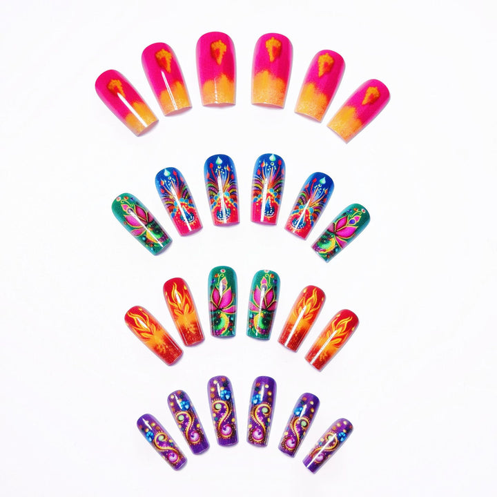 Artificial nails with eccentric ornament design Kalsten