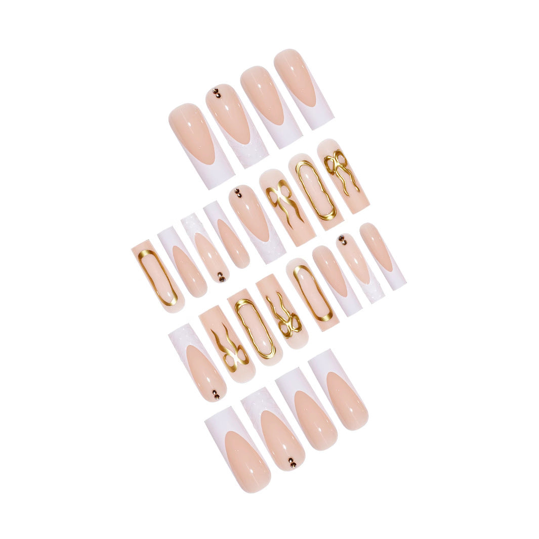 Elegant Bow-Embellished Press-On Nails Kalsten