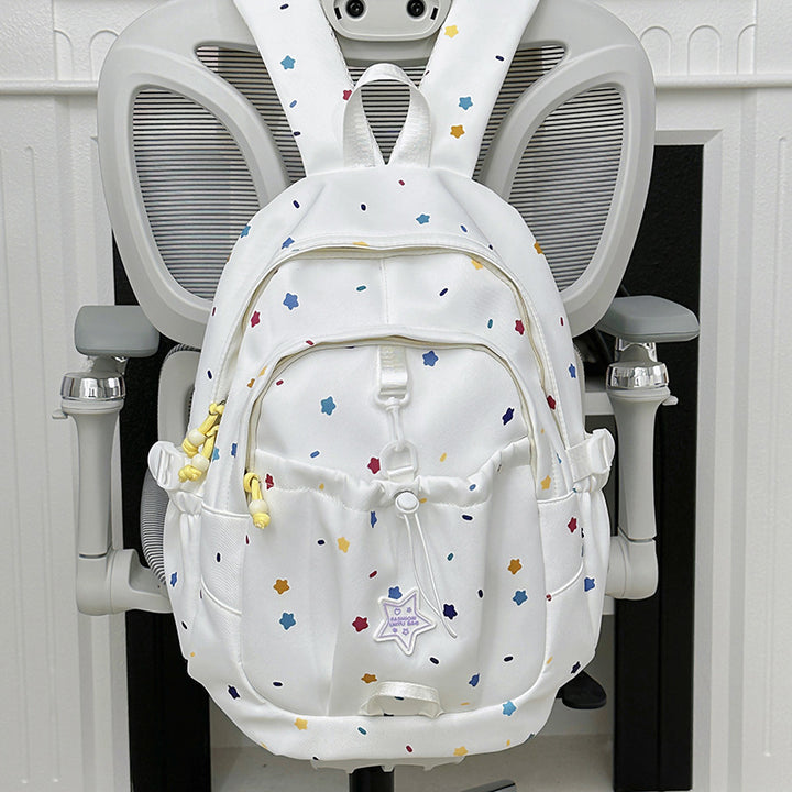 Backpack with Colorful Star Pattern and Versatile Compartments Kalsten