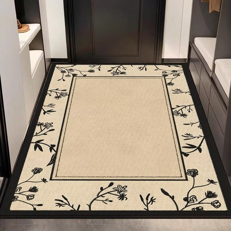 Elegant Textured Entryway Rug