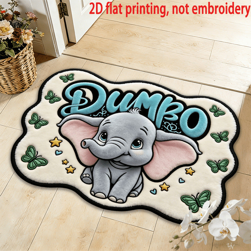 Cute Cartoon Cat-Shaped Area Rug