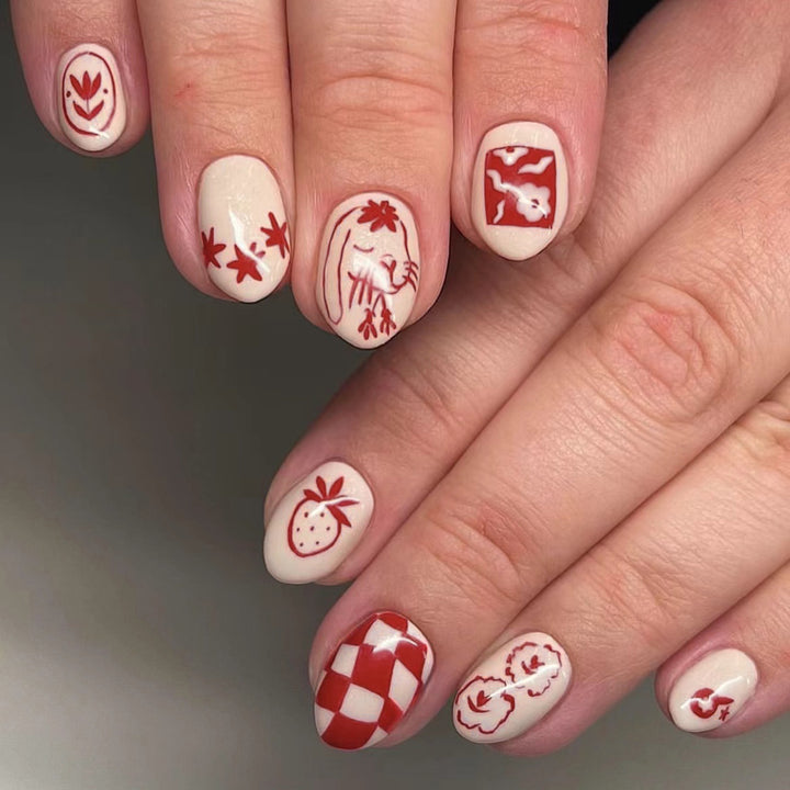 Artistic Themed Press-On Nail Set Kalsten