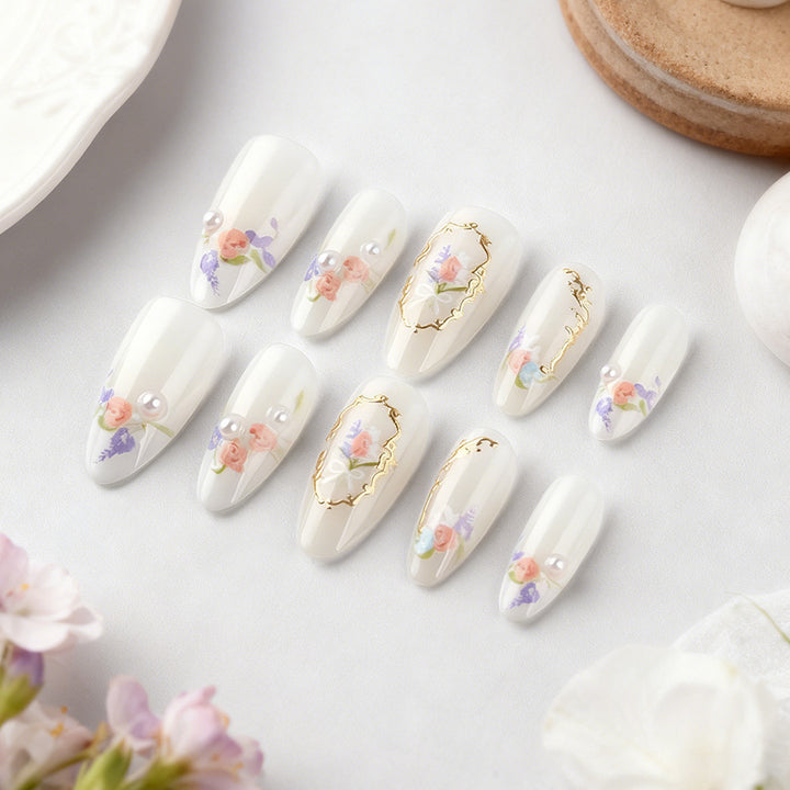 Floral Art Press-On Nail Set Kalsten