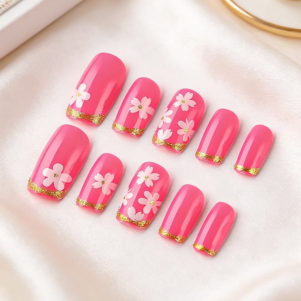 Floral Gel Nail Art Design Kalsten