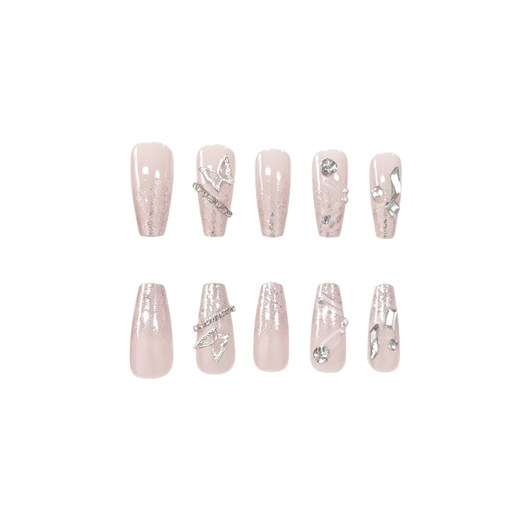 Glamorous 3D Crystal Nail Enhancements Kalsten