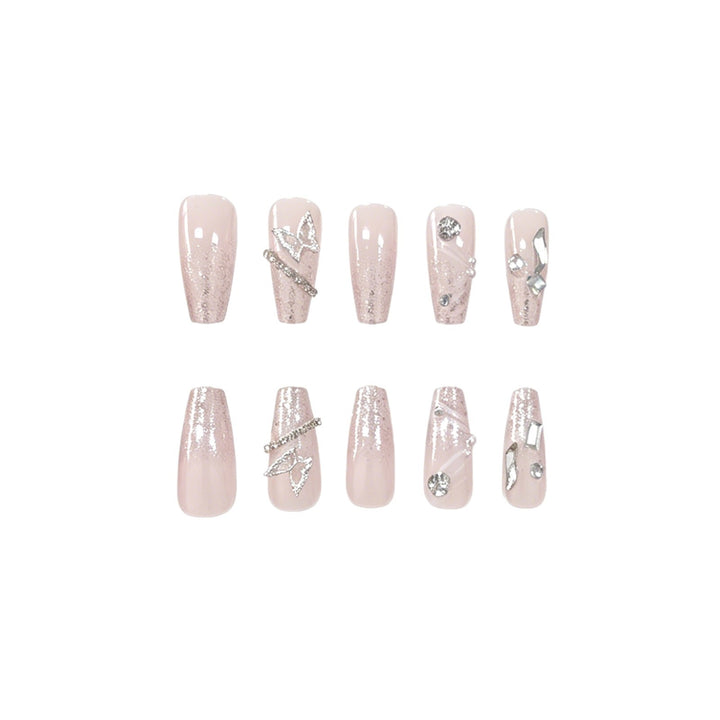 Glamorous 3D Crystal Nail Enhancements Kalsten