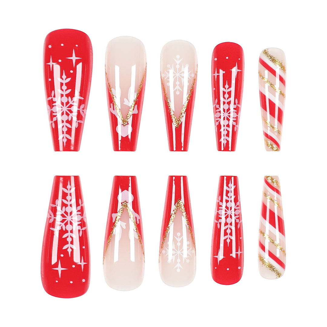 Holiday-Themed Stiletto Press-On Nails Kalsten
