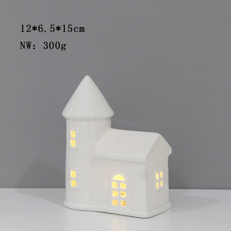 Ceramic House-Shaped Tea Light Holder Kalsten