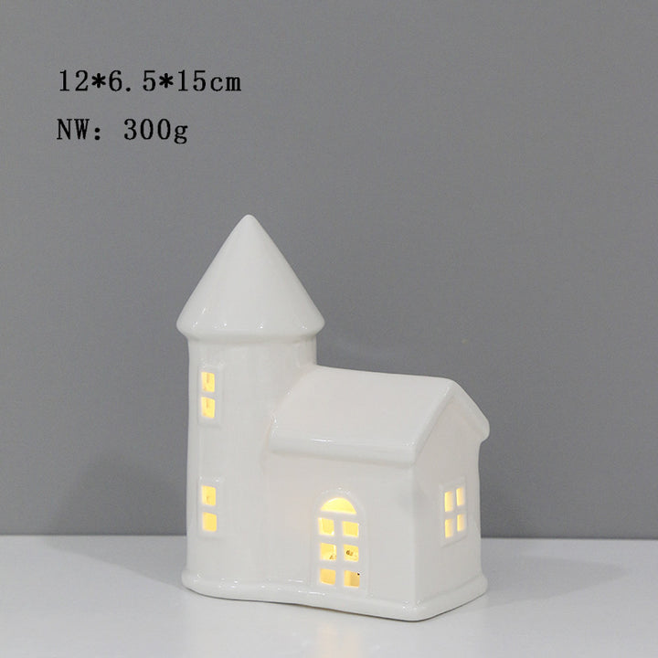 Ceramic House-Shaped Tea Light Holder Kalsten